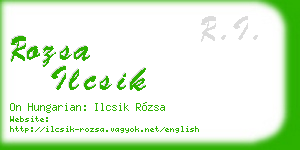 rozsa ilcsik business card